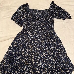 Floral Navy Blue Dress